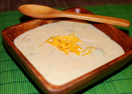 Potato Leek Soup with Cheese