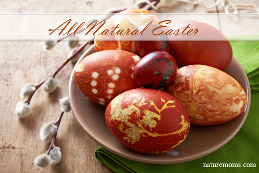 easter eggs colored with onion skin