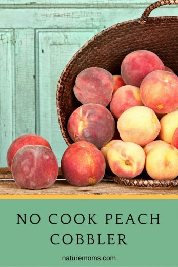 No Cook Peach Cobbler