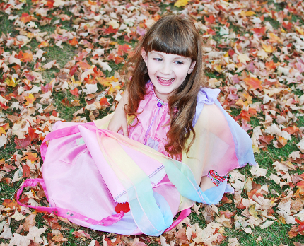 Playing in the Fall leaves