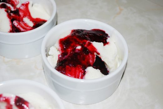 Frozen Kefir and Blackberry Compote