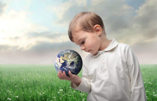 Child Holding the Earth in His Hands