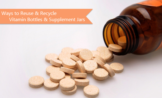 Reusing old vitamin bottles for snack containers!