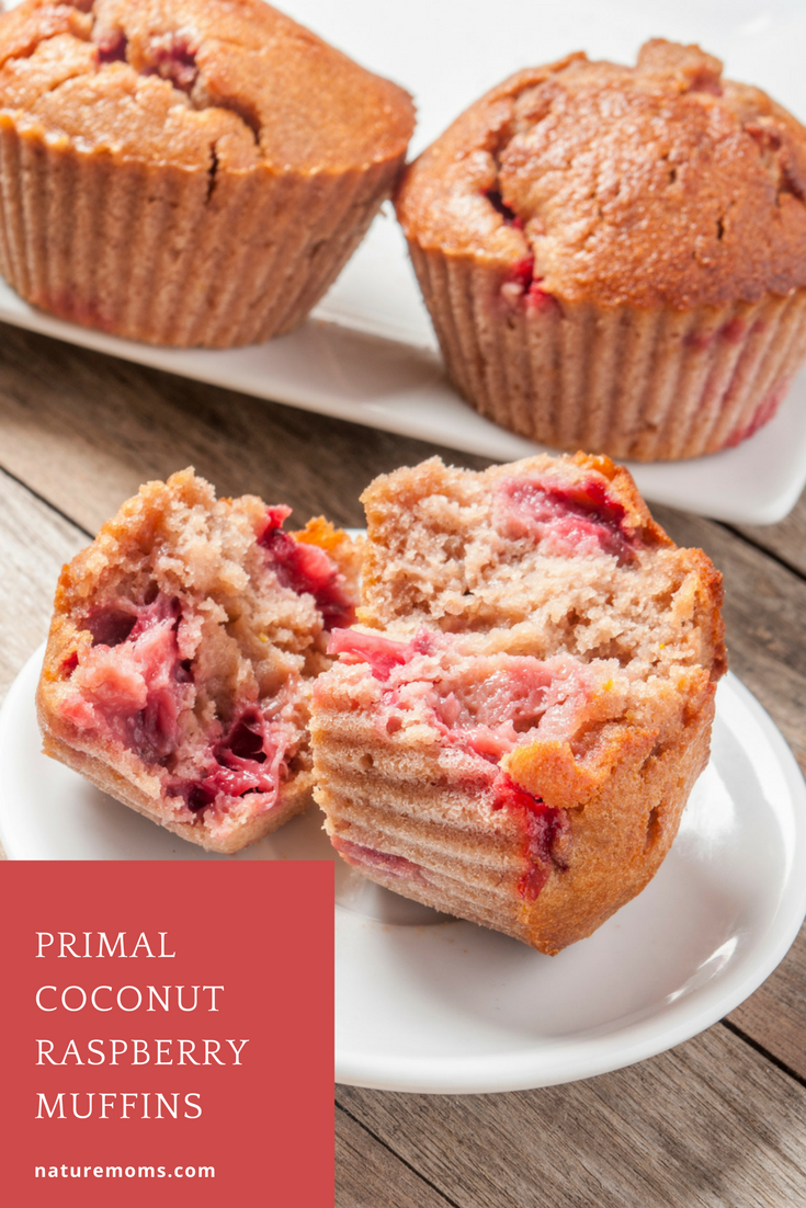 Primal Coconut Raspberry Muffins