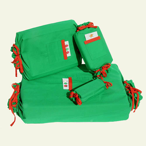 fabric wrapped gifts