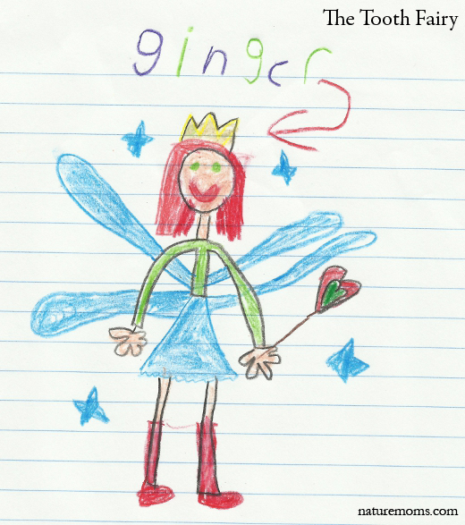 tooth fairy crayon drawing
