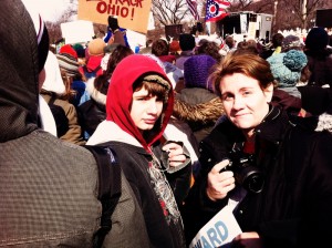 Me and my son at a Climate Change Rally in DC