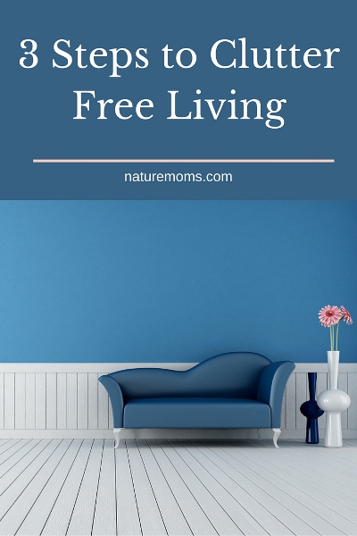 3 Steps to Clutter Free Living pin