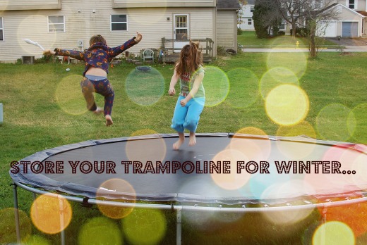 store trampoline for winter