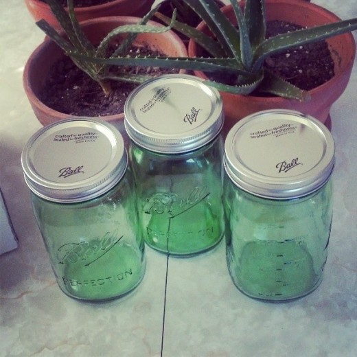 green ball jars (2)
