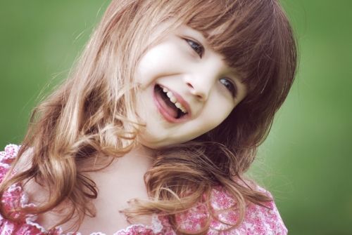 Young girl smiling