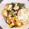 Breakfast Salad Bowl with Fennel Sour Cream Dressing