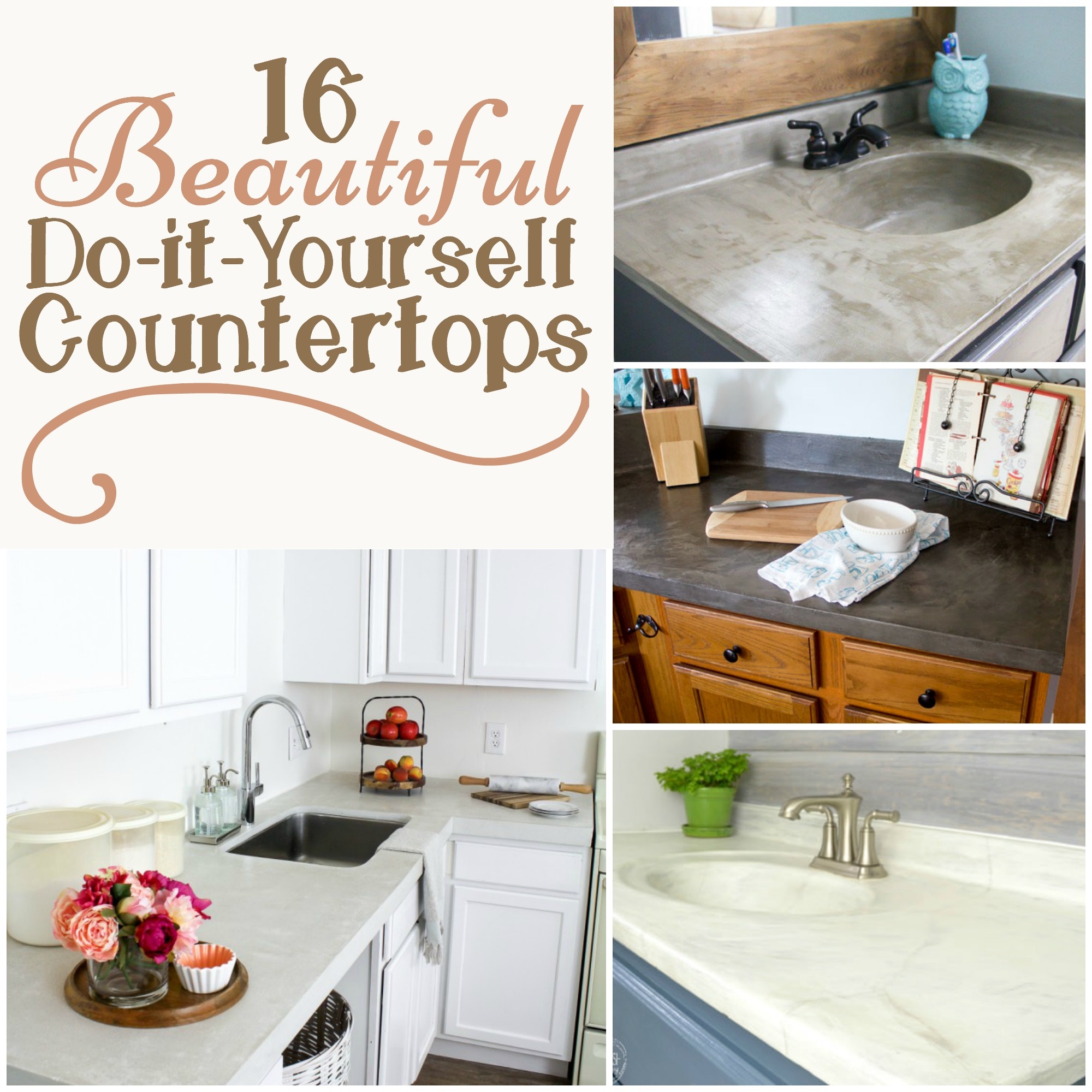 16 Beautiful And Affordable Do It Yourself Countertops
